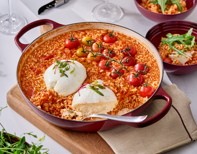 Arroz com Tomates e Burrata
